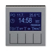 hodiny spínací programovatelné (ovládací jednotka); ocelová/kouř. černá, design LEVIT M